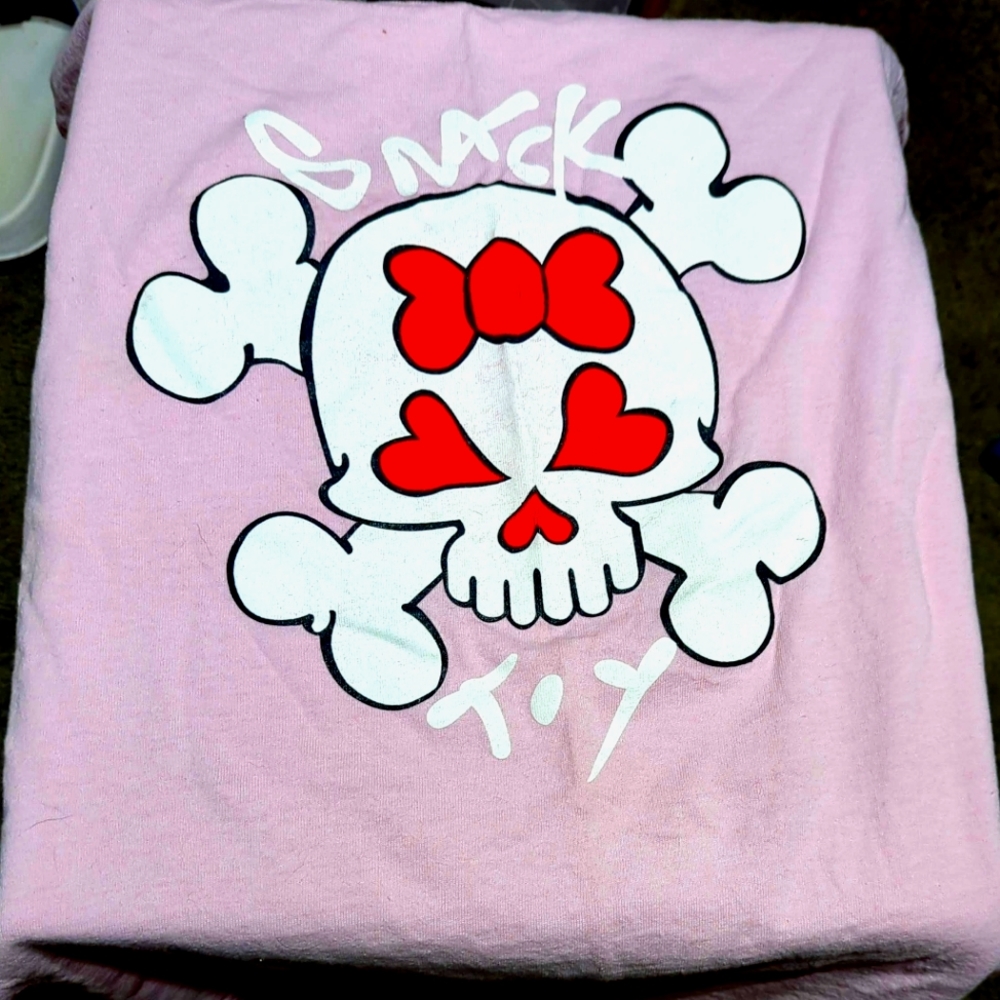 Pink,Female, Snacktoy Skater company T Shirts size medium and large ava
